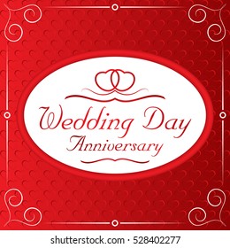 wedding day anniversary - vector illustration