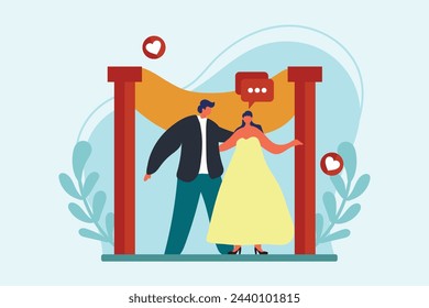 Wedding Day Flat Illustration Design