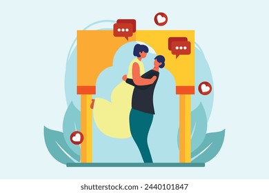 Wedding Day Flat Illustration Design