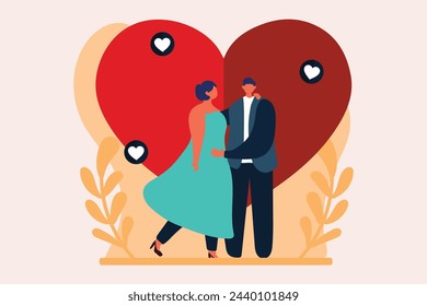 Wedding Day Flat Illustration Design