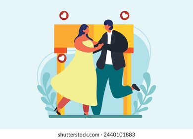 Wedding Day Flat Illustration Design