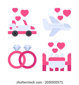 wedding day icons set. Perfect for website mobile app, app icons, presentation, illustration and any other projects.
