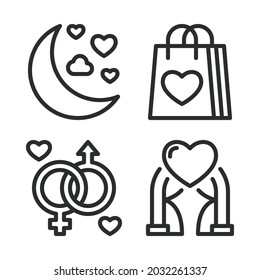 wedding day icons set. Perfect for website mobile app, app icons, presentation, illustration and any other projects.