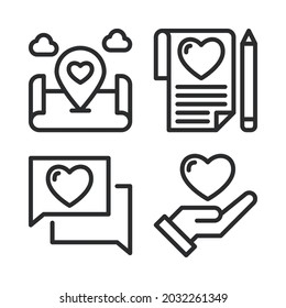 wedding day icons set. Perfect for website mobile app, app icons, presentation, illustration and any other projects.