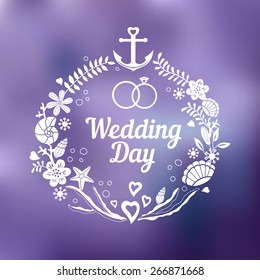 Wedding day nautical invitation