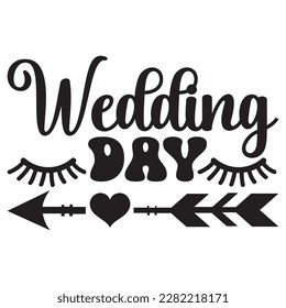 Wedding Day t-shirt design vector file