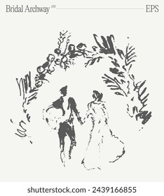 Wedding day under the Bridal Archway