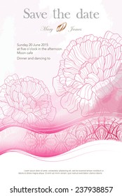 Wedding decor element: card, invitation, pattern