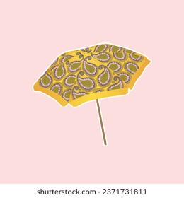 Wedding decorative umbrella Vector. Wedding decorations colorful theme mehndi decorations illustration. Traditional wedding decorative elements.
