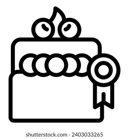 Wedding delicacy icon outline vector. Bridal sweet cake. Nuptial ceremony dessert