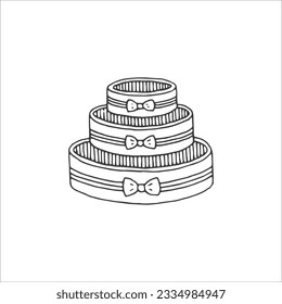 Elemento de diseño de bodas, elemento dibujado a mano, parte de dibujo, dibujo, ilustración
