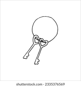 Elemento de diseño de bodas, elemento dibujado a mano, parte de dibujo, dibujo, ilustración