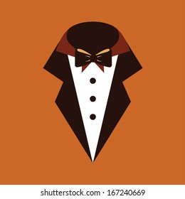wedding design over brown background vector illustration