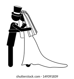 wedding design over white background vector illustration 