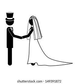wedding design over white background vector illustration 