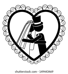 wedding design over white background vector illustration 