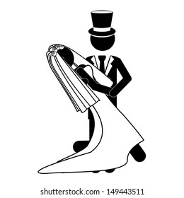 wedding design over white background vector illustration 