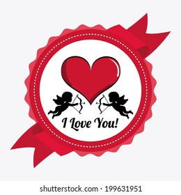 Wedding design over white background, vector illustration