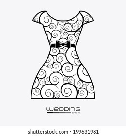 Wedding design over white background, vector illustration