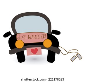 Wedding design over white background, vector illustration