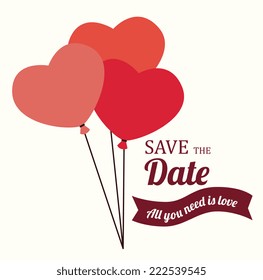 Wedding design over white background, vector illustration 