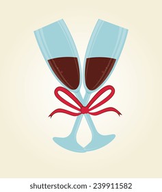 Wedding design over white background, vector illustration.