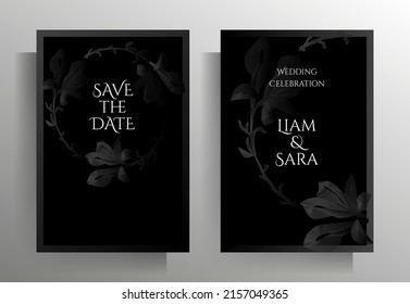 Conjunto de diseños de casamiento de plantillas vectoriales.