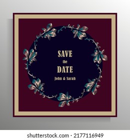 Wedding design set of vector templates.