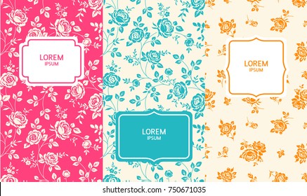 Wedding design template. Vector floral background. Vintage card