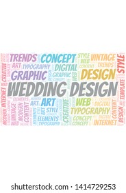 Wedding Design word cloud. Wordcloud made with text only.