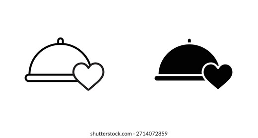colección de diseño de ícono de cena de Boda. Signo y Vector para diseños de interfaz de usuario