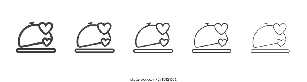 Design de ícone de jantar de casamento, logotipo, aplicativo, UI. Ilustração vetorial, EPS