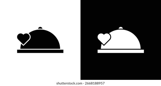 Ilustración del icono de la Boda de la cena en estilo plano. color de la Plantilla del icono editable.