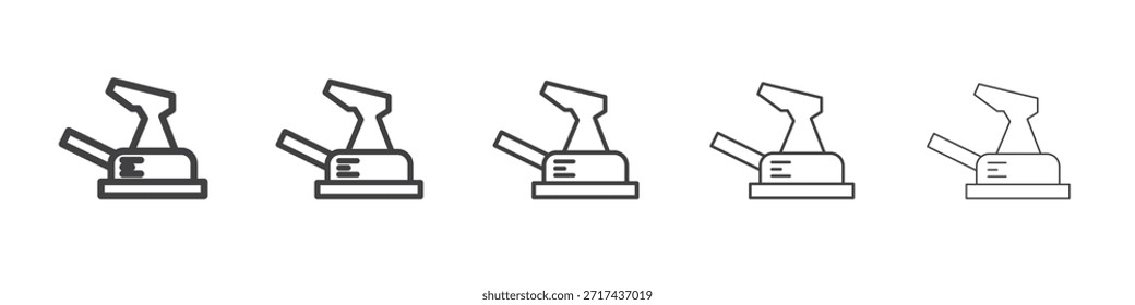 Wedding dinner icon in linear strokes concept