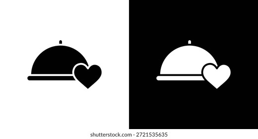 Wedding dinner icon silhouette vector flat illustration design pack.