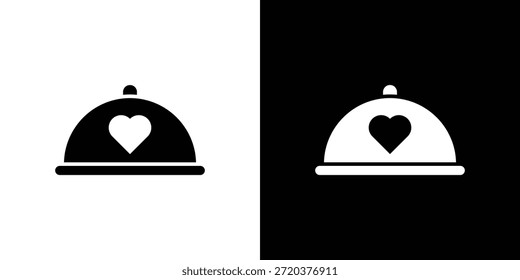 Wedding dinner icon symbol for Apps and Branding.