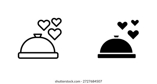 Wedding dinner icon symbol logo graphic design element. EPS10