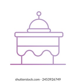 wedding dinner icon with white background vector stock illustration