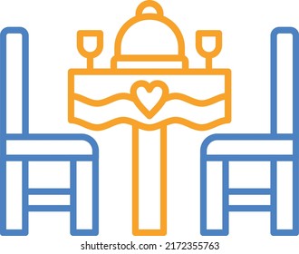 Hochzeitsessen, Vektorsymbol. Kann für Druck-, Mobil- und Web-Anwendungen verwendet werden.