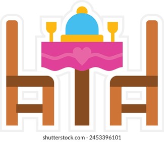 Wedding Dinner vector icon. Can be used for printing, mobile and web applications.