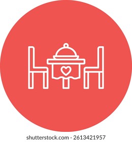 Wedding Dinner vector icon. Can be used for printing, mobile and web applications.