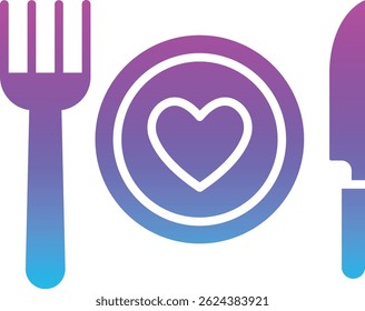 Icono del Vector de la cena de la Boda. Se puede utilizar para aplicaciones de impresión, móviles y de Web.