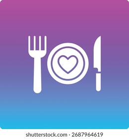 Wedding Dinner vector icon. Can be used for printing, mobile and web applications.