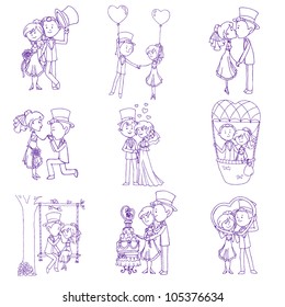 Wedding Doodles - Design Elements - for Scrapbook, Invitation in vector