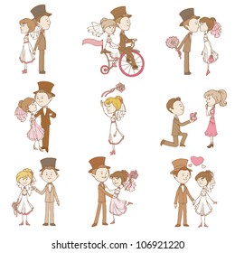 Wedding Doodles - Design Elements - for Scrapbook, Invitation in vector