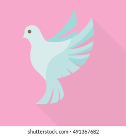 Wedding dove flat icon vector illustrator 