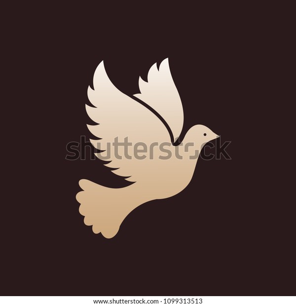 Download Wedding Doves Birds Gold Icons Wedding Stock Vector (Royalty Free) 1099313513