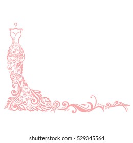 Wedding Dress Boutique Bridal Logo Vector  Template Illustration Design