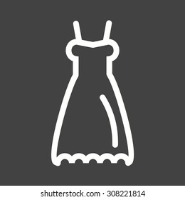 Wedding, dress, bride icon vector image. Can also be used for wedding. Suitable for use on web apps, mobile apps and print media.