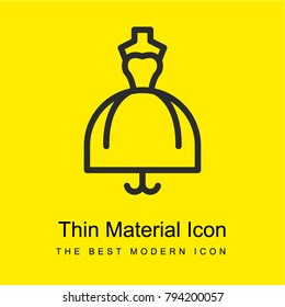 Wedding Dress bright yellow material minimal icon or logo design